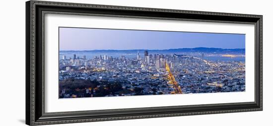 City Skyline Viewed from Twin Peaks, San Francisco, California, USA-Gavin Hellier-Framed Photographic Print