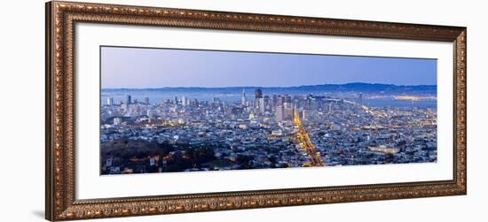 City Skyline Viewed from Twin Peaks, San Francisco, California, USA-Gavin Hellier-Framed Photographic Print