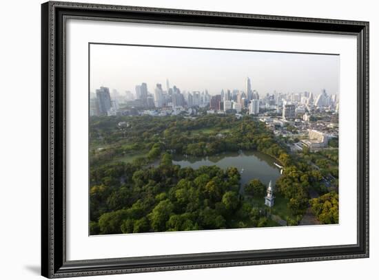 City Skyline with Lumphini Park-Lee Frost-Framed Photographic Print