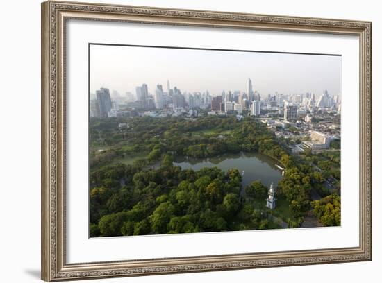 City Skyline with Lumphini Park-Lee Frost-Framed Photographic Print