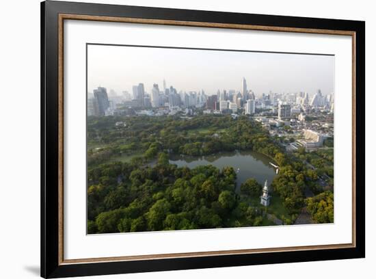 City Skyline with Lumphini Park-Lee Frost-Framed Photographic Print