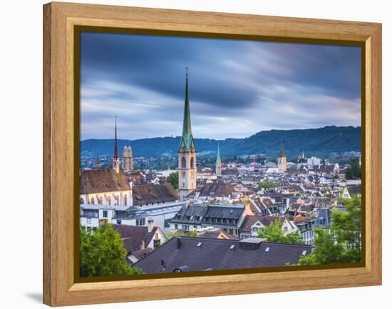 City Skyline, Zurich, Switzerland-Jon Arnold-Framed Premier Image Canvas