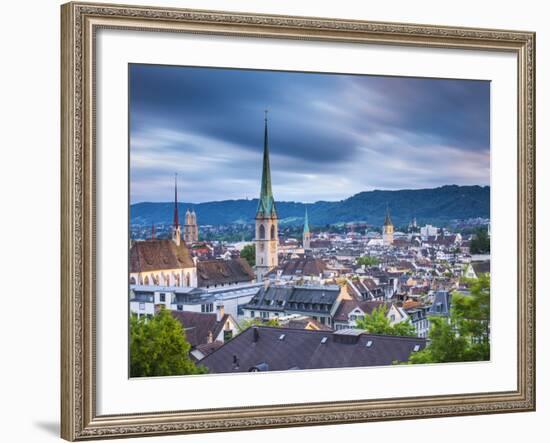 City Skyline, Zurich, Switzerland-Jon Arnold-Framed Photographic Print