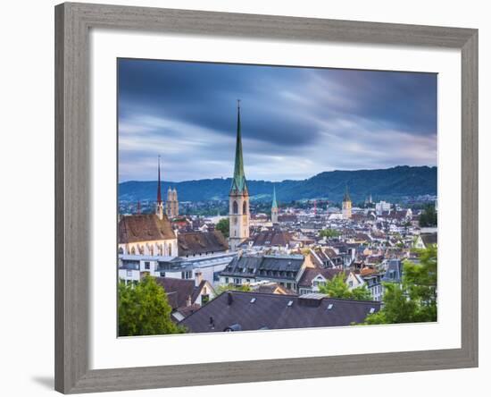 City Skyline, Zurich, Switzerland-Jon Arnold-Framed Photographic Print