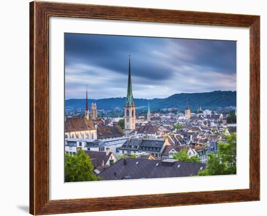 City Skyline, Zurich, Switzerland-Jon Arnold-Framed Photographic Print