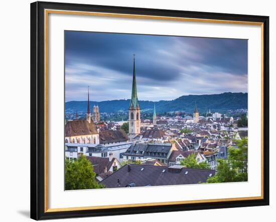 City Skyline, Zurich, Switzerland-Jon Arnold-Framed Photographic Print