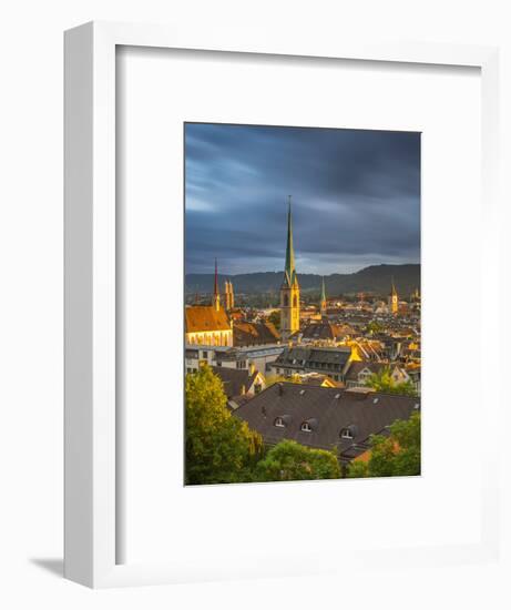 City Skyline, Zurich, Switzerland-Jon Arnold-Framed Photographic Print