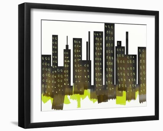 City Skyline-prawny-Framed Art Print