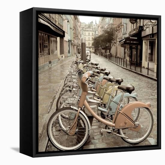 City Street Ride Paris-Alan Blaustein-Framed Stretched Canvas