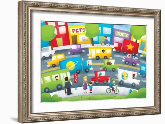 City Street - Turtle-Marcus Cutler-Framed Giclee Print