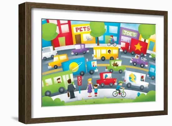 City Street - Turtle-Marcus Cutler-Framed Giclee Print