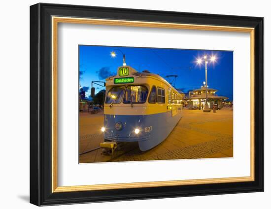 City Trams at Dusk, Drottningtorget, Gothenburg, Sweden, Scandinavia, Europe-Frank Fell-Framed Photographic Print