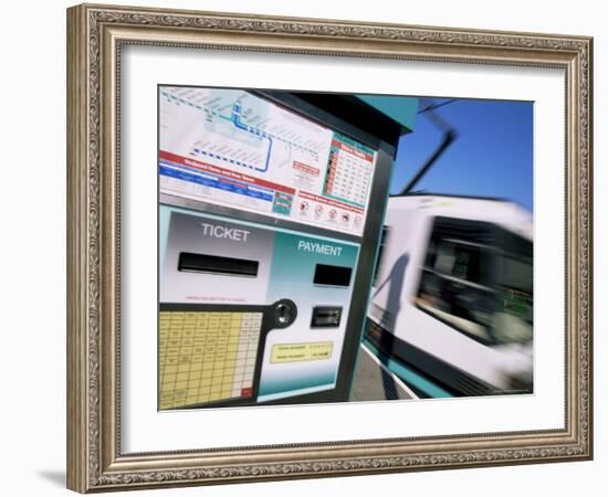 City Trams, Piccadilly Gardens, Manchester, England, United Kingdom-Neale Clarke-Framed Photographic Print