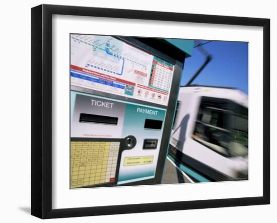 City Trams, Piccadilly Gardens, Manchester, England, United Kingdom-Neale Clarke-Framed Photographic Print