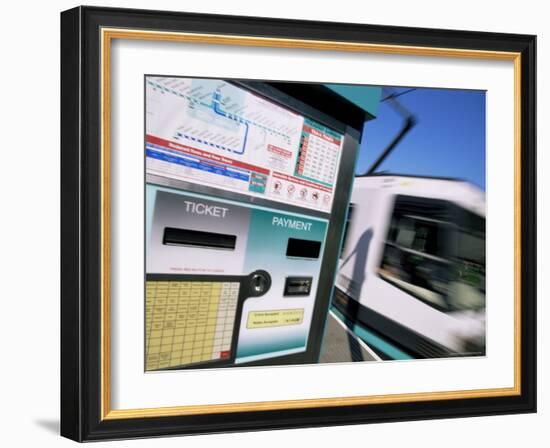 City Trams, Piccadilly Gardens, Manchester, England, United Kingdom-Neale Clarke-Framed Photographic Print