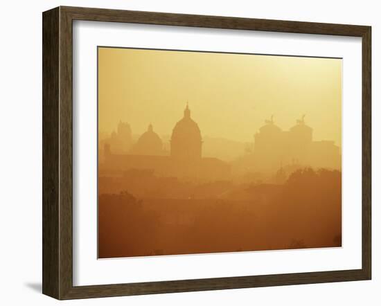 City Under Morning Fog, Seen from the Janiculum Hill, Rome, Lazio, Italy-Ken Gillham-Framed Photographic Print