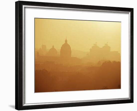 City Under Morning Fog, Seen from the Janiculum Hill, Rome, Lazio, Italy-Ken Gillham-Framed Photographic Print