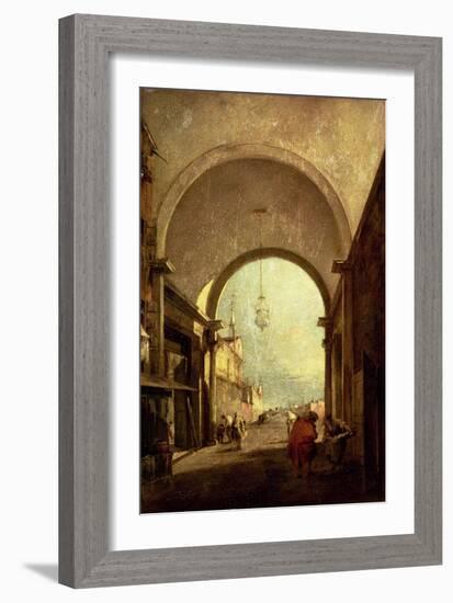 City View, 1775-80-Francesco Guardi-Framed Giclee Print