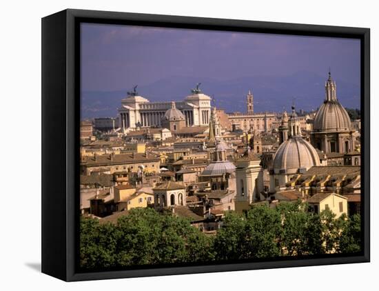 City View and Monumento Vittorio Emanuele Il, The Vatican, Rome, Italy-Walter Bibikow-Framed Premier Image Canvas