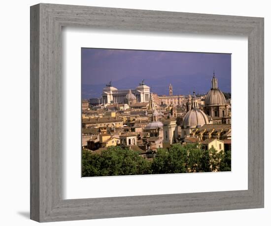 City View and Monumento Vittorio Emanuele Il, The Vatican, Rome, Italy-Walter Bibikow-Framed Photographic Print