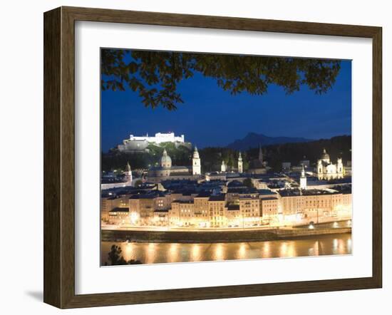City View at Dusk, Salzburg, Austria, Europe-Martin Child-Framed Photographic Print