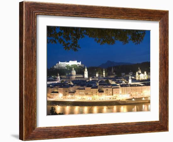 City View at Dusk, Salzburg, Austria, Europe-Martin Child-Framed Photographic Print