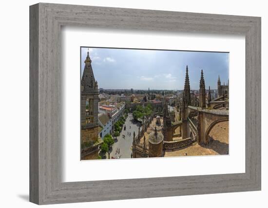City View from a Cathedral Roof, Seville Cathedral, Seville, Andalusia, Spain-null-Framed Photographic Print