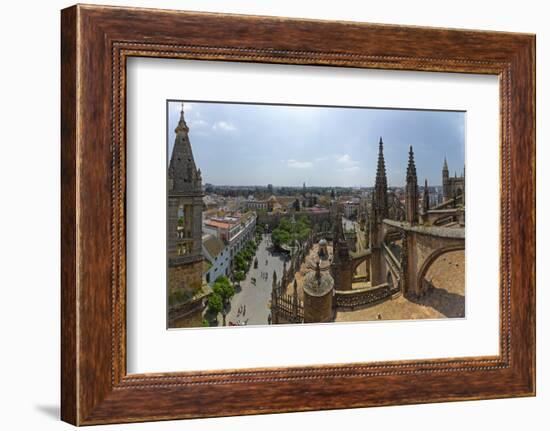 City View from a Cathedral Roof, Seville Cathedral, Seville, Andalusia, Spain-null-Framed Photographic Print