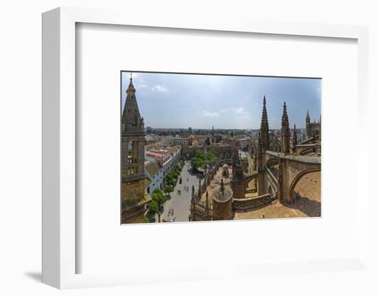 City View from a Cathedral Roof, Seville Cathedral, Seville, Andalusia, Spain-null-Framed Photographic Print