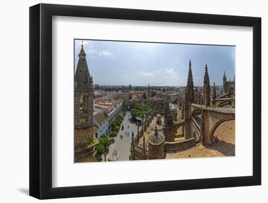 City View from a Cathedral Roof, Seville Cathedral, Seville, Andalusia, Spain-null-Framed Photographic Print
