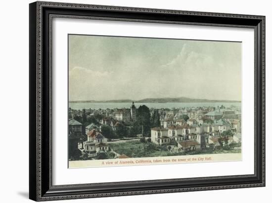 City View from City Hall Tower - Alameda, CA-Lantern Press-Framed Art Print