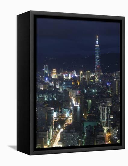 City View from Observatory Tower, Taipei City, Taiwan-Christian Kober-Framed Premier Image Canvas