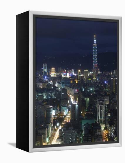 City View from Observatory Tower, Taipei City, Taiwan-Christian Kober-Framed Premier Image Canvas