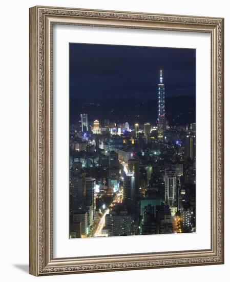 City View from Observatory Tower, Taipei City, Taiwan-Christian Kober-Framed Photographic Print