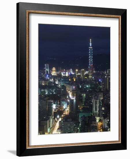 City View from Observatory Tower, Taipei City, Taiwan-Christian Kober-Framed Photographic Print