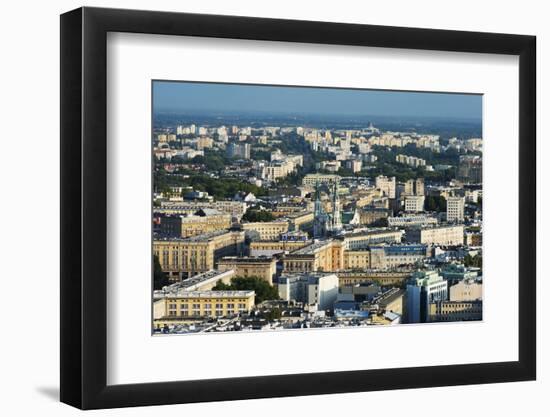 City View from Palace of Culture and Science, Warsaw, Poland, Europe-Christian Kober-Framed Photographic Print