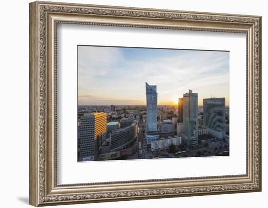 City View from Palace of Culture and Science, Warsaw, Poland, Europe-Christian Kober-Framed Photographic Print