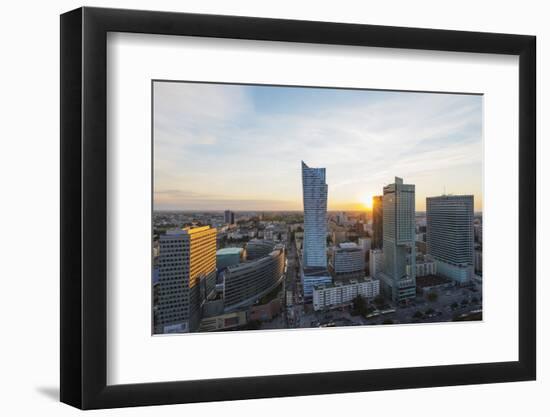 City View from Palace of Culture and Science, Warsaw, Poland, Europe-Christian Kober-Framed Photographic Print