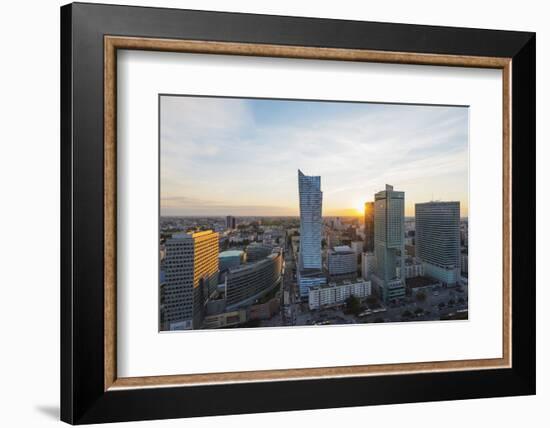 City View from Palace of Culture and Science, Warsaw, Poland, Europe-Christian Kober-Framed Photographic Print