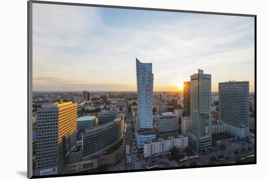 City View from Palace of Culture and Science, Warsaw, Poland, Europe-Christian Kober-Mounted Photographic Print