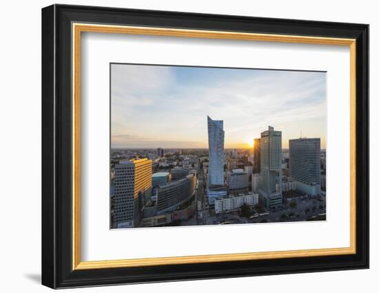 City View from Palace of Culture and Science, Warsaw, Poland, Europe-Christian Kober-Framed Photographic Print