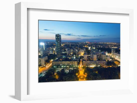 City View from Palace of Culture and Science, Warsaw, Poland, Europe-Christian Kober-Framed Photographic Print