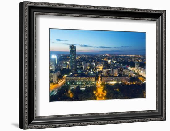 City View from Palace of Culture and Science, Warsaw, Poland, Europe-Christian Kober-Framed Photographic Print