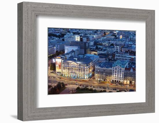 City View from Palace of Culture and Science, Warsaw, Poland, Europe-Christian Kober-Framed Photographic Print