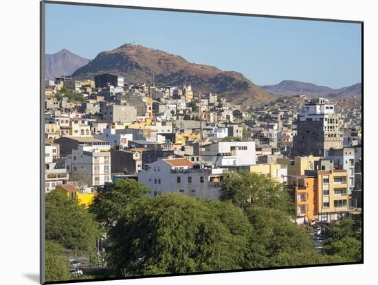 City view from Plato. The capital Praia on the Ilha de Santiago, Cape Verde.-Martin Zwick-Mounted Photographic Print