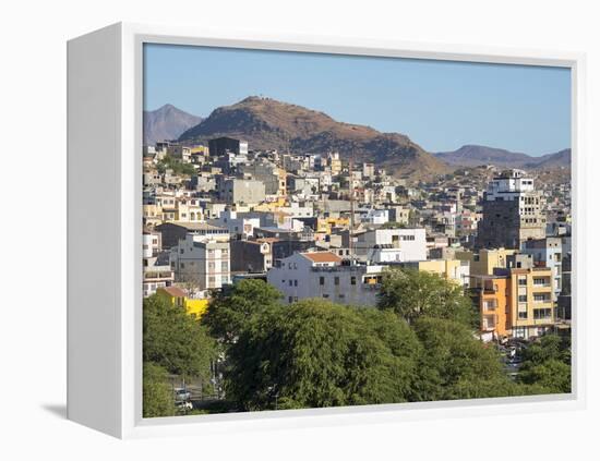 City view from Plato. The capital Praia on the Ilha de Santiago, Cape Verde.-Martin Zwick-Framed Premier Image Canvas