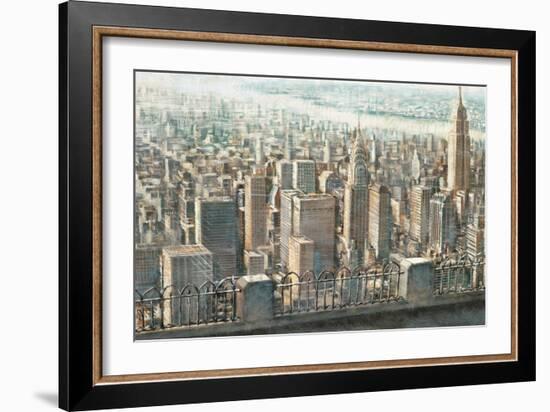 City View of Manhattan-Matthew Daniels-Framed Art Print