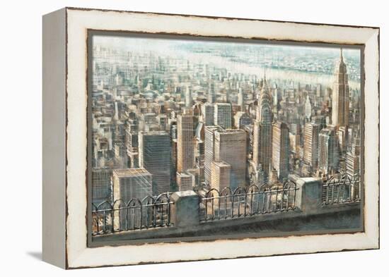 City View of Manhattan-Matthew Daniels-Framed Stretched Canvas