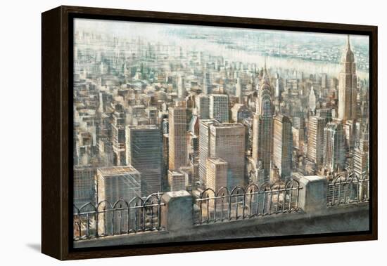 City View of Manhattan-Matthew Daniels-Framed Stretched Canvas