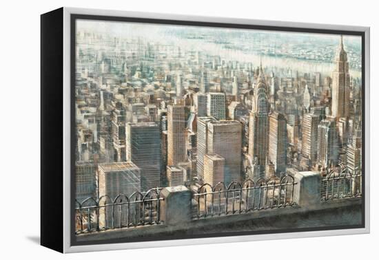 City View of Manhattan-Matthew Daniels-Framed Stretched Canvas